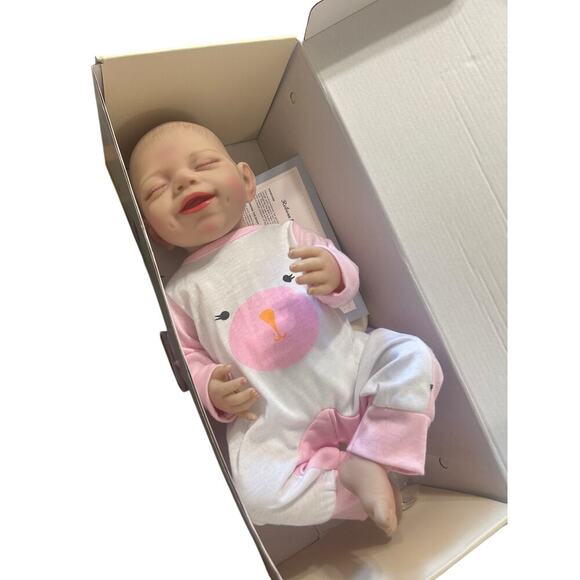 Reborn Other - Reborn Baby Doll Sleeping smiling infant girl 16"